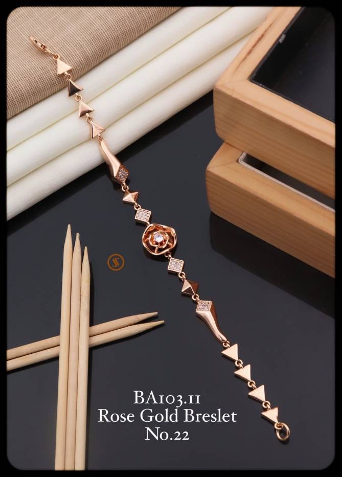 Accessories Designer BA Rose Gold Bracelets

